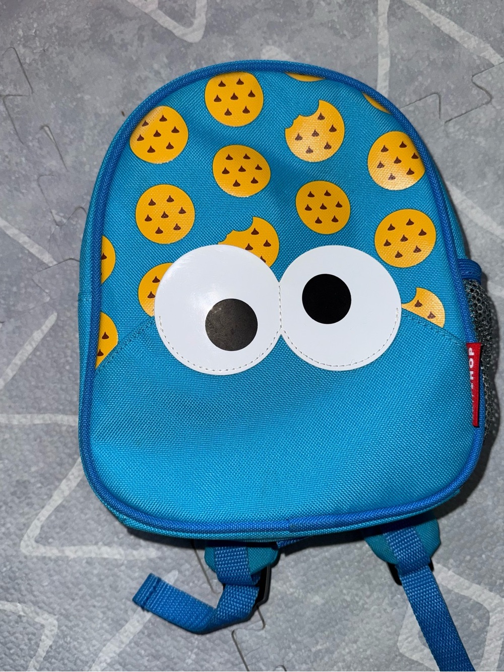 Kids Blue Cookie Monster Backpack - Unbranded
